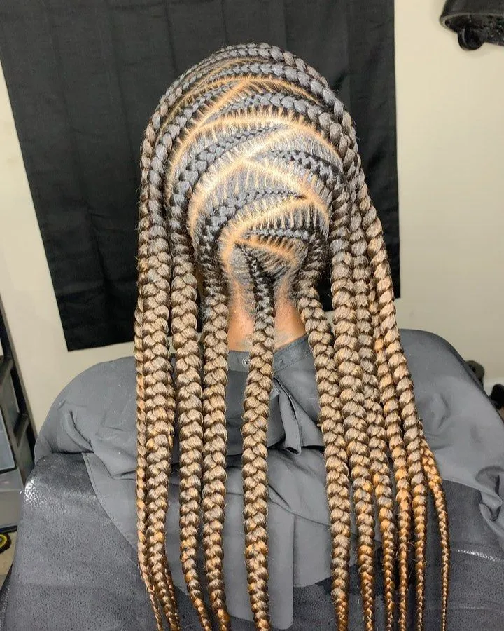 Zig Zag Cornrow Pop Smoke Braids