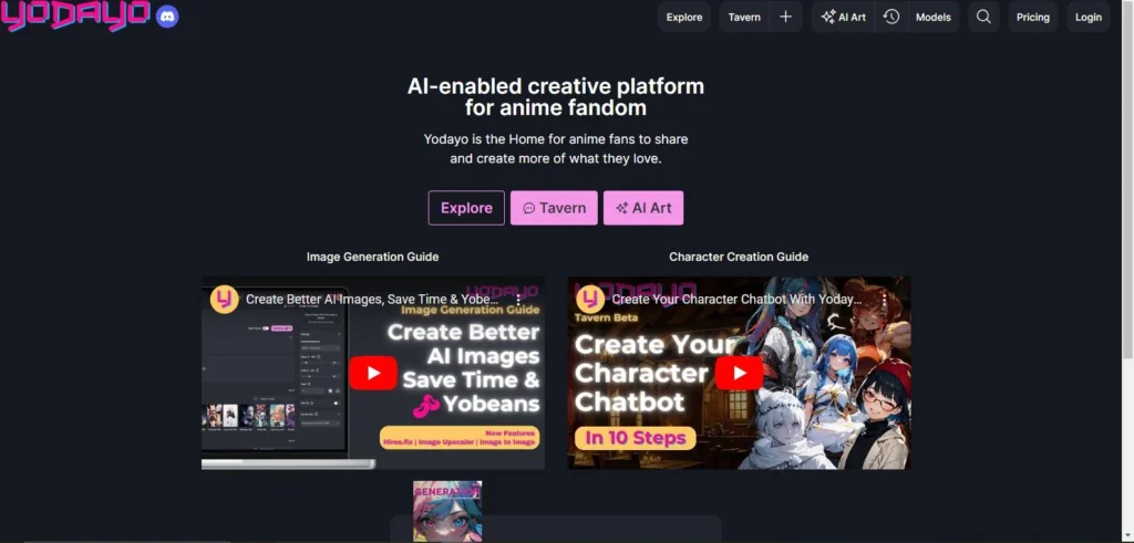 Yodayo AI : Features, Pros, Cons, Reviews and Alternatives