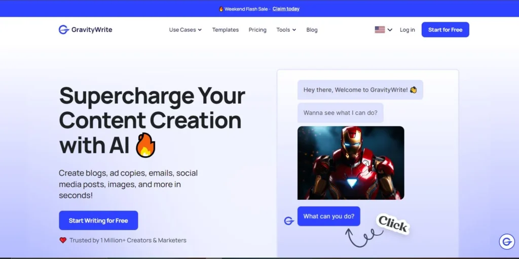 GravityWrite: AI-Powered Writing Assistant & Content Creator Tool